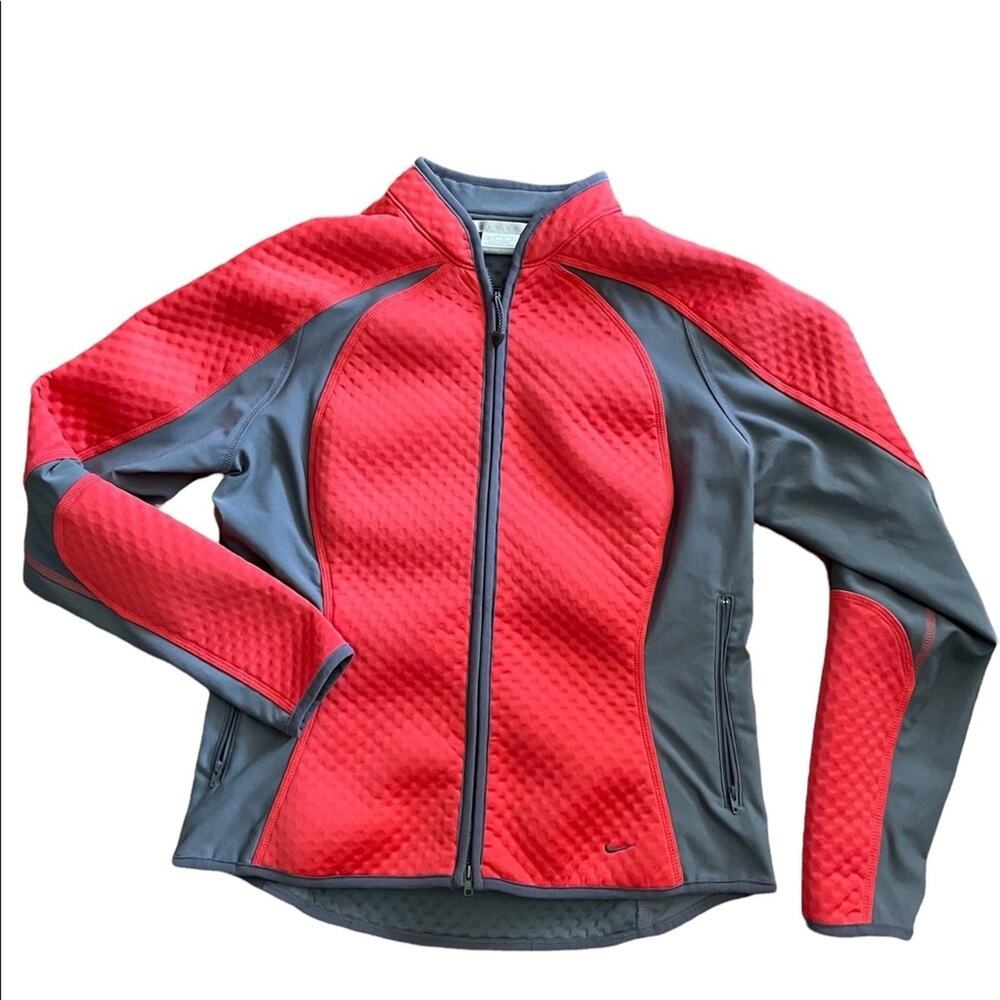 Nike Golf Sphere Thermal Jacket Womens Medium Orange Gray Athletic Running Top
